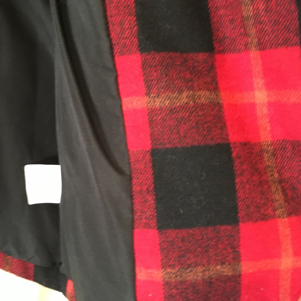 NWOT Plaid Pea Coat - Picture 13 of 16